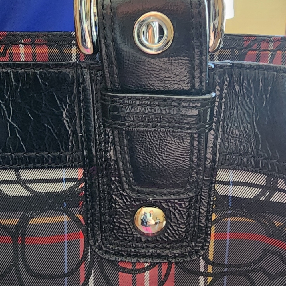 Vintage Coach Poppy Soho Tartan Glitter Plaid Bag - Picture 7 of 16